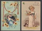 US Sc 300 sur 2 cartes postales couleur Saint-Valentin différentes, postées 1907 & 1908