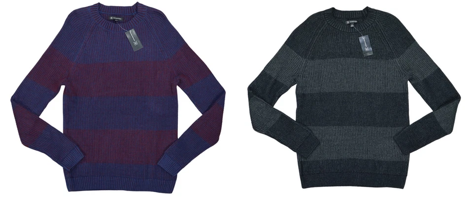 INC International Concepts Textured Knit Striped Crew Neck Men's Sweater NWT - Image 1 of 1