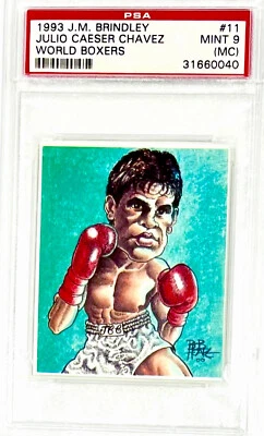 1993 JULIO CESAR CHAVEZ (HOF) *RARE* PSA 9 (J.M. BRINDLEY) **HIGHEST GRADED** - Image 1 of 3