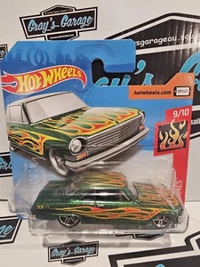 1/64 Hot Wheels 1963 Chevrolet Chevy II HW Flames Hotwheels - Picture 1 of 5