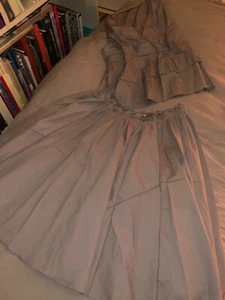 MIU MIU ICONIC ICE GRAY TOP SKIRT DRESS SET SUIT 42 4 6 2 S M DVF TOP NEW $1290 - Picture 1 of 7