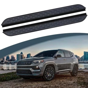 Running Board fit 2017-2023 2024 Jeep Compass Side Step Nerf Bar w/brackets - Picture 1 of 8