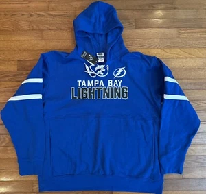 NWT NHL Hockey Licensed Tampa Bay Lightning Pullover Hoodie Sweatshirt Mens 2XL - Picture 1 of 5