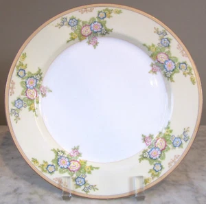 NSP Meito Hand Painted Fine China Dinner Plate Floral Light Yellow Japan 9 7/8" - Picture 1 of 7