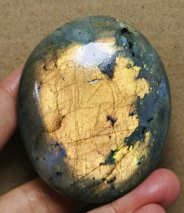 Sfera labradorite viola arcobaleno naturale grezza pietra di palma CRISTALLO DI QUARZO guarigione - Foto 1 di 10