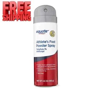 Equate Athlete’s Foot Antifungal Powder Spray Tolnaftate 1% Itch Relief 4.6oz - Picture 1 of 9