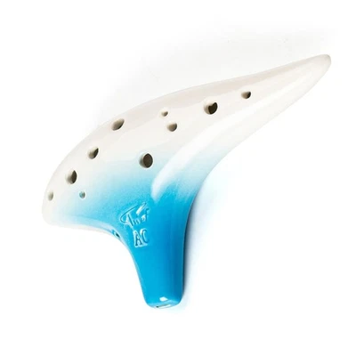Ocean Notes 12 Hole Sweet Potato Ocarina Alto C Pottery Instrument Blue - Image 1 of 4