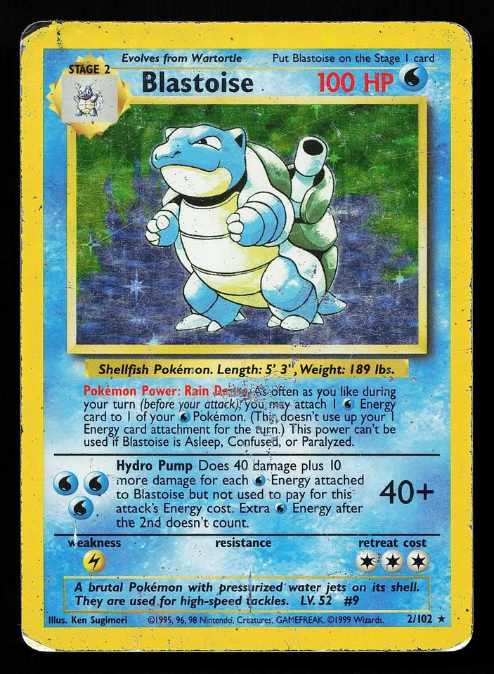Blastoise 2/102 Holo Rare Base Set Pokémon Card - Image 1 of 2