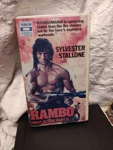 Rambo First Blood Part II VHS Thorn Thorn EMI Clamshell Tested 1985 Fast Shippin - Picture 1 of 6