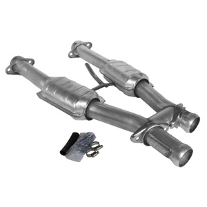 Fits 1979-1993 Mustang 5.0 2.5 Short Mid H Pipe W/Converters-1509 - Picture 1 of 10