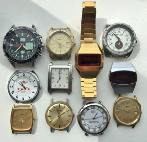 11 x Untested Men's Wristwatches. Battery Types - Job Lot - Picture 1 of 13