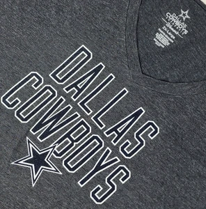 Camisa Dallas Cowboys Auténtica Cuello en V Para Mujer Talla 2XL Gris Manga Corta Usada en Excelente Condición - Imagen 1 de 8