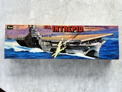 Revell 1:720 USS Intrepid American Aircraft Carrier H-462 Model Kit, OPEN BOX - Image 1 of 2