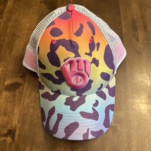 '47 Mädchen Jugend coole Katze Trucker Snapback Mütze Milwaukee Brewers Logo 💕 - Bild 1 von 6