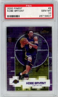 2000 Finest KOBE BRYANT #8 LAKERS HOF MAMBA PSA 10 GEM MINT Whoa! N727 - Image 1 of 3