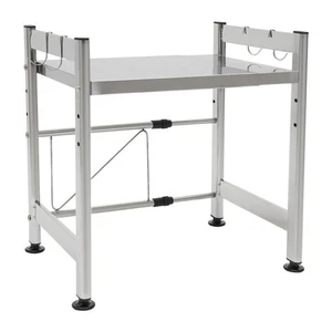 Scaffale per forno a microonde ripiano estensibile supporto resistente ripiano organizer rack - Foto 1 di 21