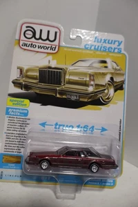 Auto World Ultra Red Chase 1979 Lincoln Continental Lowrider Luxury Cruiser rare - Picture 1 of 3