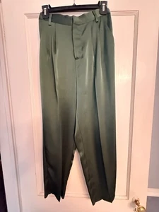 Jason Wu grüne Satinhose Gr. Small - Bild 1 von 6