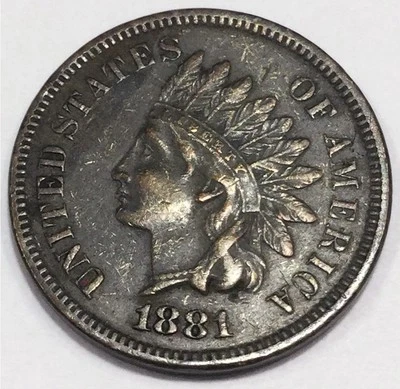 1881 Indian Head Cent MS+ BN Extremely Sharp Strike Bold LIBERTY PCGS Rare - Image 1 of 2