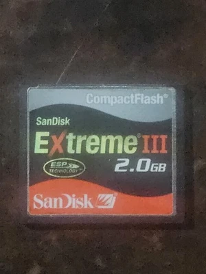 SanDisk Extreme III 2GB CF Compact Flash Memory Card ESP - Image 1 of 2