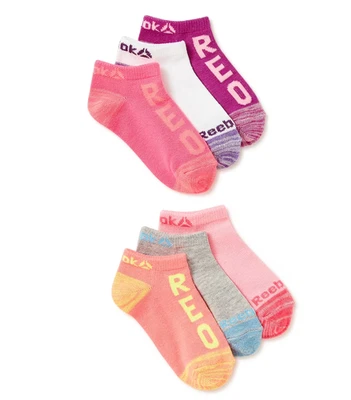 REEBOK Pro-Series Niña 6 Calcetines Ligeros Corte Bajo, Talla: L (4-10), NUEVO Foto 1 de 4