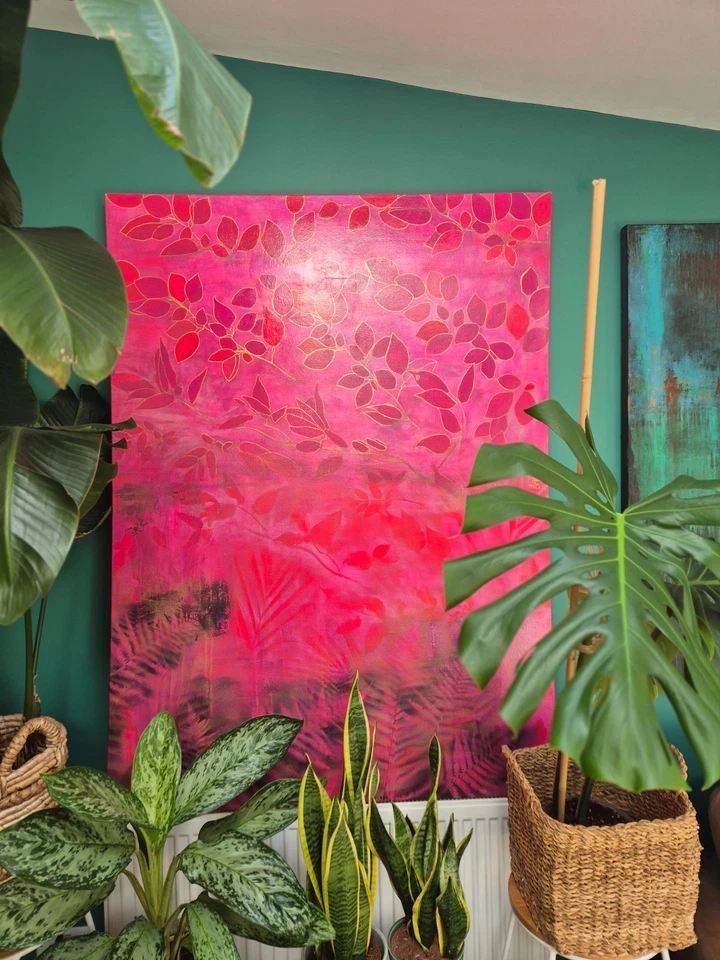 Saatchi Art - Coral Swirls - Painting By Dragica Carlin