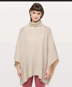 Lululemon Rolling In The Warmth Poncho Angel Wing One Size. 100% Merino Wool. - Picture 1 of 6