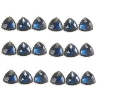 Piedra preciosa suelta de 6 mm a 15 mm de corte de rosa de billón de labradorita azul natural Foto 1 de 3