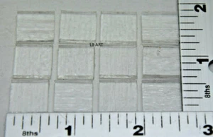 1101.30-12 PIECES 1/2" x 1/2" CLEAR BULLSEYE 3mm THICK GLASS 90 COE COMPATIBLE - Picture 1 of 1