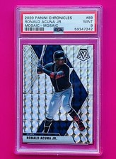 Ronald Acuna Jr 2020 Panini Chronicles #89 Mosaic—Silver Mosaic PSA 9 MT (POP 2)