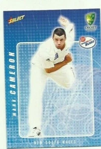 CRICKET 2008-09 SELECT NEW SOUTH WALES BLUES MARK CAMERON #65 CARD - Picture 1 of 1