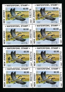 US Duck New Jersey Stamps # 7 XF Group of 8 OG NH Scott Value $136.00 - Picture 1 of 1