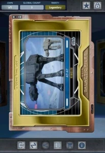 Star Wars Card Trader - Digital Legendary Bronze Gilded Long Time Ago AT-AT 3cc - Bild 1 von 2
