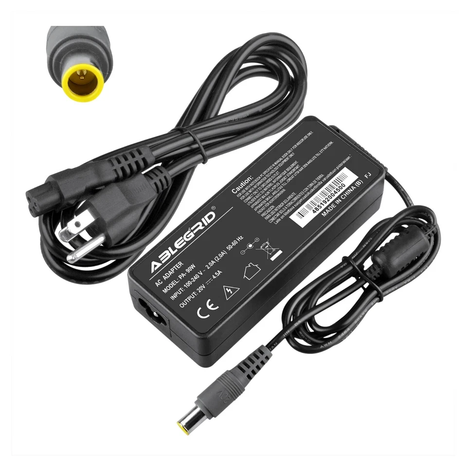90W 交流电适配器 充电器 适用于 IBM 联想 Thinkpad T400s T410s T410i T430 T530 电源 — 第 1/4 张图片