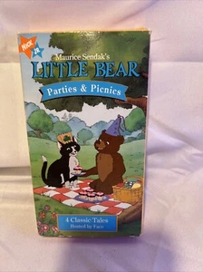 Little Bear TV Show Parties Picnics VHS 1998 Vintage Nick Jr Nickelodeon, Orange - Picture 1 of 11