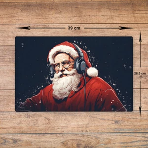Weihnachtsmann Schneidebrett Glas - Schneidebrett Küche Weihnachten Arbeitsplattensparer - Bild 1 von 5