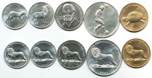 Congo 5 coins set 2002 Animals (#2801)