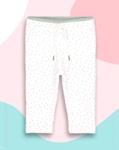 French Baby Toddler White and Green Polka Dot Comfy Cotton Joggers 18 Months  - Picture 1 of 4