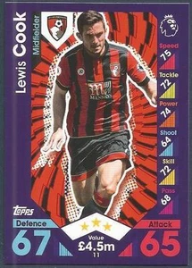 TOPPS MATCH ATTAX 2016-17 #011-AFC BOURNEMOUTH-LEWIS COOK - Picture 1 of 1