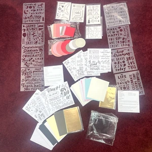 Lotto American Kingston Crafts kit per fare carte stencil francobolli matrici set MISTI - Foto 1 di 15