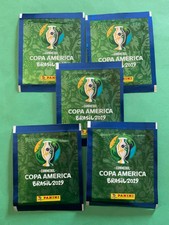 PANINI 5 BUSTINE CALCIATORI COPA AMERICA BRASIL 2019 SIGILLATE