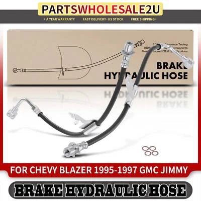 2x Mangueira Hidráulica de Freio Frontal L&R para Chevrolet S10GMC Jimmy Oldsmobile Bravada - Imagem 1 de 4