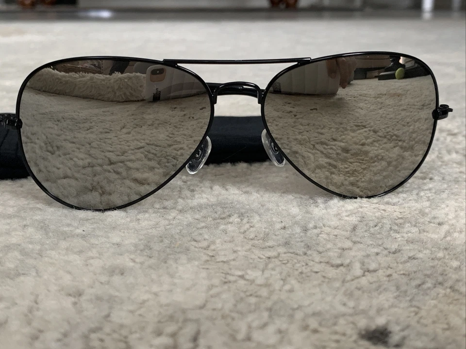 New Aqua Swiss AQS Unisex Mirrored Grey Aviator Sunglasses Made In Italy Foto 1 de 4