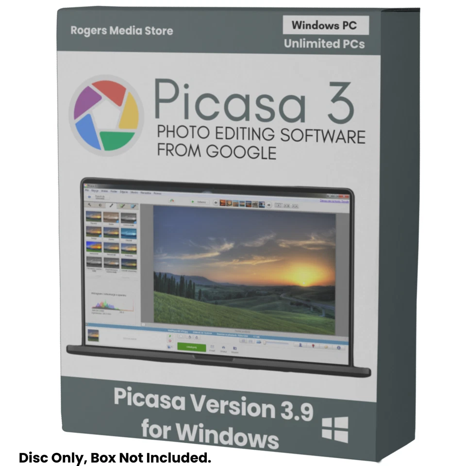 Picasa 3.9 Photo Editing & Management Software for Windows Picture Album Manager - Image 1 of 4