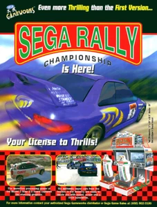 Sega Rally Championship Sega Arcade Glossy Promo Ad Poster Unframed A0706 - Picture 1 of 6