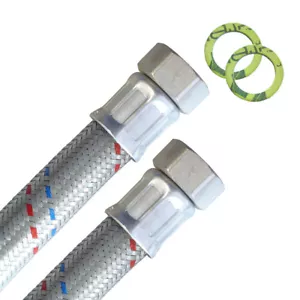 Tubo blindato 3/4"" ÜM x 3/4"" ÜM tubo flessibile DN19 per riscaldamento e solare 30 cm-2 m - Foto 1 di 9
