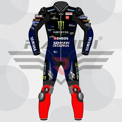 FABIO QUARTARARO YAMAHA ENOS 2024MODEL MOTOGP MOTORBIKE LEATHER RACING SUIT - Image 1 of 4