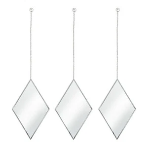 Creekview Home Emporium Accent Mirrors Small Diamond Decorative Wall Mirror 3pc - Picture 1 of 8