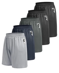 Men's Athletic Gym Shorts(5-Pack) – Quick-Dry Workout Shorts with Pockets - Picture 1 of 5