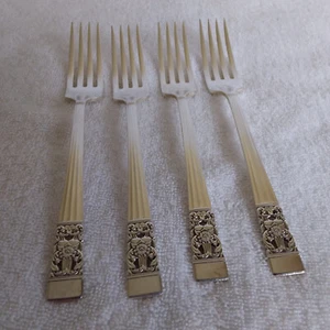 Antike super Zustand 4er Set Silberteller Essgabel von Oneida 1936 - Bild 1 von 9